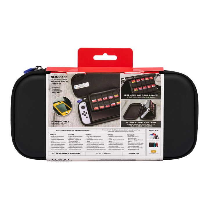 Slim Case for Nintendo Switch - OLED Model, Nintendo Switch or Nintendo Switch Lite - Master Sword Defense - PowerA | ACCO Brands Australia Pty Limited