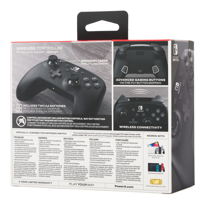 Wireless Controller for Nintendo Switch - Midnight - PowerA | ACCO Brands Australia Pty Limited