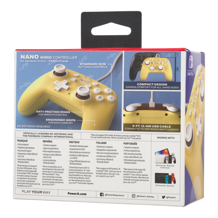 Nano Wired Controller for Nintendo Switch - Pikachu Friends - PowerA | ACCO Brands Australia Pty Limited
