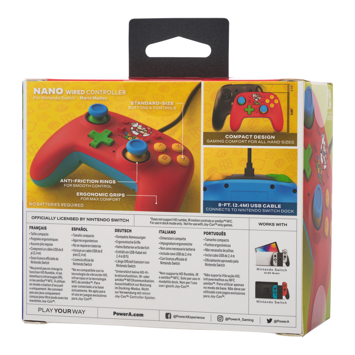 Nano Wired Controller for Nintendo Switch - Mario Medley - PowerA | ACCO Brands Australia Pty Limited