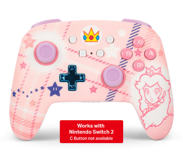 Enhanced Wireless Controller for Nintendo Switch - Princess Peach Plaid