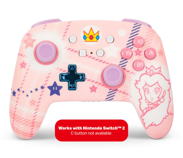 Enhanced Wireless Controller for Nintendo Switch - Princess Peach Plaid
