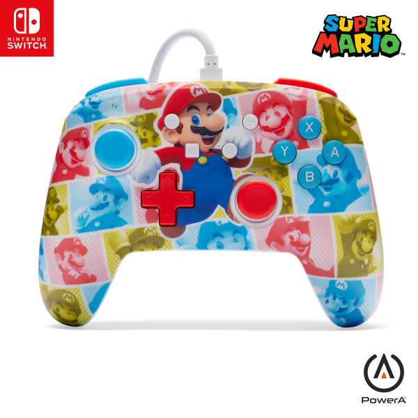 Enhanced Wired Controller for Nintendo Switch - Mario Hero Reel