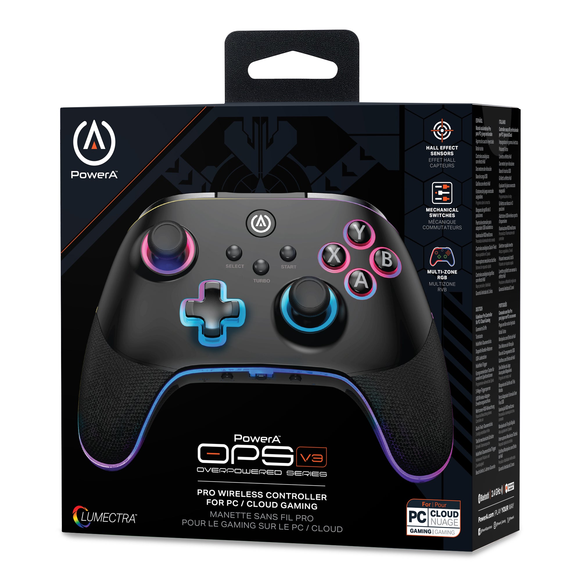 OPS v3 Pro Wireless Controller for PC and Cloud Gaming with Lumectra
