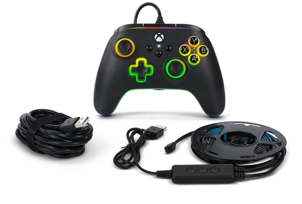 Advantage Wired Controller for Xbox Series X|S with Lumectra + RGB LED Strip - Black